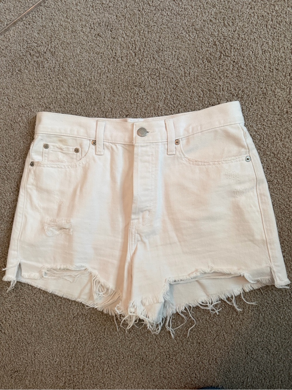 Pistola White Denim Shorts Size 27
